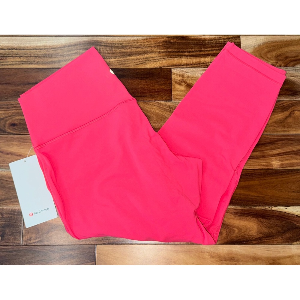 Lululemon Align HR Crop 23" Glaze Pink Nulu Size 14